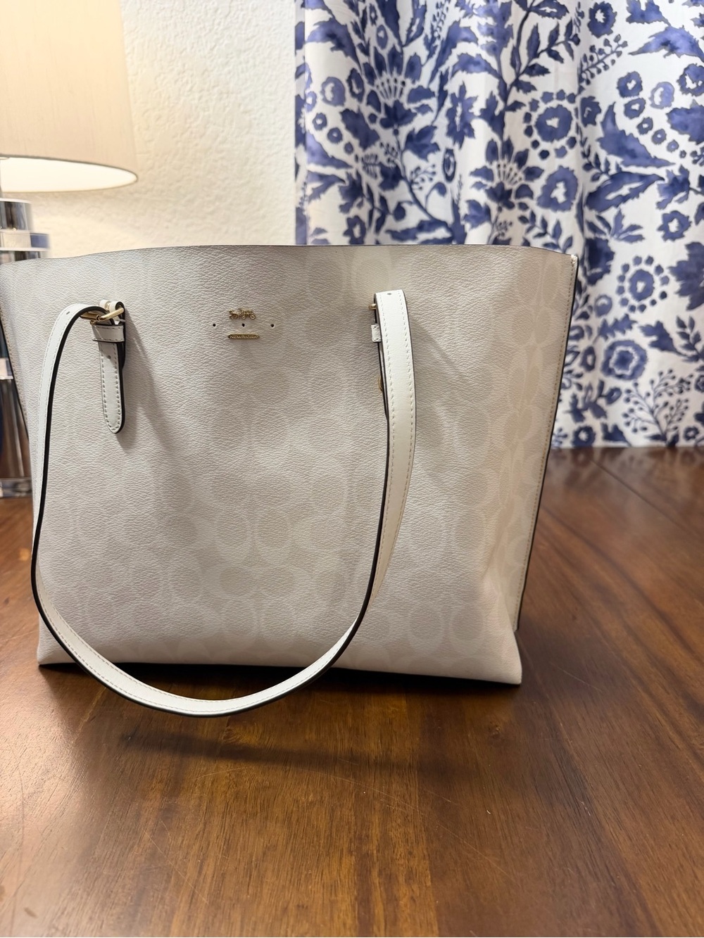 Coach Light Chalk Signature Tote